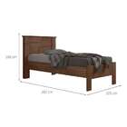 Cama Solteiro Pérola Cacau