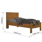 Cama Solteiro Pérola Rovere