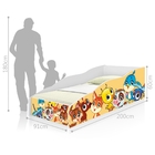 Cama Solteiro Play Bichinhos com Colchão