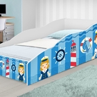 Cama Solteiro Play Marinheiros Menino Menina com Colchão