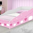 Cama Solteiro Play Nuvenzinhas Rosa