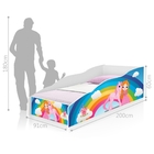 Cama Solteiro Play Princesa Unicórnio Arco Íris com Colchão