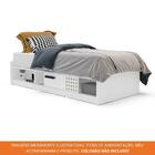 Cama Solteiro Porta 3d De Correr 3 Nichos Domi Mdp Politorno