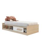 Cama Solteiro Porta 3d De Correr 3 Nichos Fox Mdp Politorno L