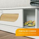 Cama Solteiro Porta 3d De Correr 3 Nichos Fox Mdp Politorno L