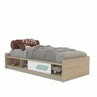 Cama Solteiro Porta De Correr 3d 3 Nichos Mdp Fox Legno Salin