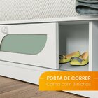 Cama Solteiro Porta De Correr 3d 3 Nichos Mdp Fox Legno Salin