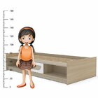 Cama Solteiro Porta De Correr 3d 3 Nichos Mdp Fox Legno Salin