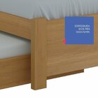 Cama Solteiro Premium Plus 100% Mdf Cinamomo/off White
