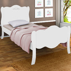 Cama Solteiro Princesa Charlotte Branca