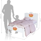 Cama Solteiro Princesa Emily Branco