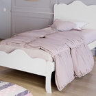 Cama Solteiro Princesa Emily Branco Com Colchão