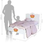 Cama Solteiro Princesa Emily Branco Com Colchão