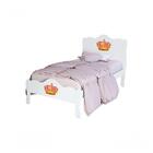 Cama Solteiro Princesa Emily Branco Com Colchão