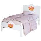 Cama Solteiro Princesa Lisa Branco Com Colchão