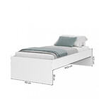 Cama Solteiro Prisma Branco - Movelbras