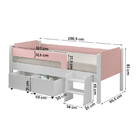 Cama Solteiro Quarto Bella Com 2 Baús E Escada