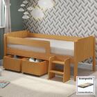 Cama Solteiro Quarto Bella Com 2 Baús Escada E Colchão Nature