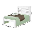 Cama Solteiro Raissa Branco e Lilás com Colchão