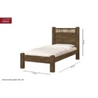Cama Solteiro Raissa Castanho/off White