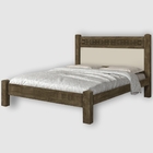 Cama Solteiro Raissa Castanho Off White Detalhe Castanho Com