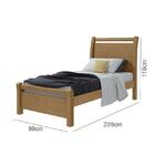 Cama Solteiro Reali Amêndoa Clean