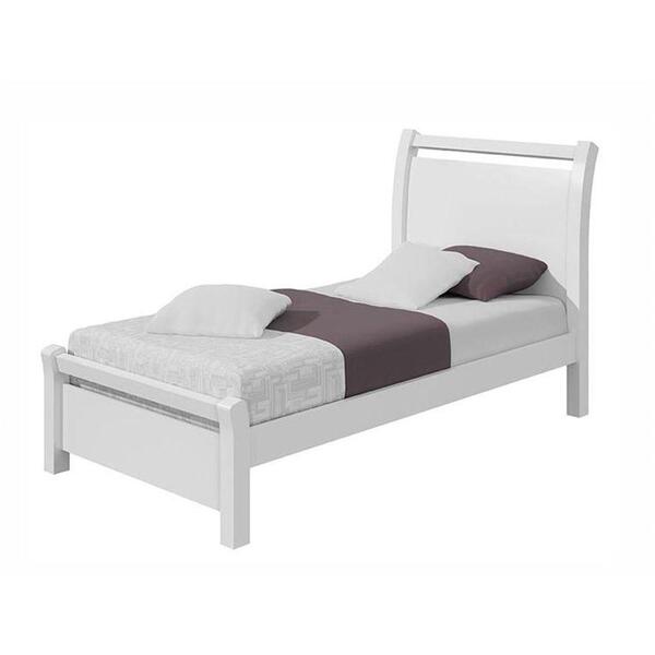 Cama Solteiro Reali Dispositivo Antirruído Lopas Branco