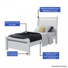 Cama Solteiro Reali Plus Móveis Lopas Branco