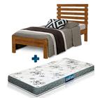 Cama Solteiro Rebeca New Castanho Atraente Com Colchão Probel