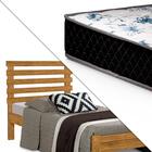 Cama Solteiro Rebeca New Imbuia Atraente Com Colchão Gazin