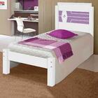 Cama Solteiro Reforçada Em Mdf Livia Branco E Lilás Carmolar