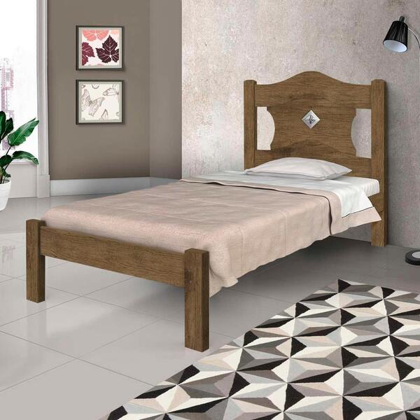 Cama Solteiro Reforçada Mdf Sevilha Jequitibá J&a