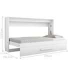 Cama Solteiro Retrátil Kalie Branco