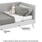 Cama Solteiro Retrô Estilo Sofá - Branco