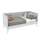 Cama Solteiro Retrô Estilo Sofá - Branco