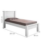 Cama Solteiro Roma Branco Com Colchão