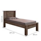 Cama Solteiro Roma Chocolate