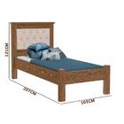 Cama Solteiro Rustica Com Colchão Mega Castanho Fênix