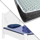 Cama Solteiro Rustica Com Estrado 100% Mdf Master Branco Com