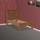 Cama Solteiro Rustica Com Estrado 100% Mdf Mega Castanho