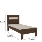 Cama Solteiro Safira Cacau