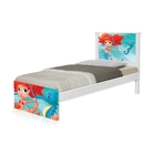 Cama Solteiro Sereia Ruiva Com Colchão