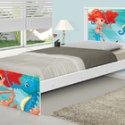 Cama Solteiro Sereia Ruiva Com Colchão