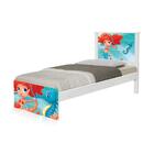 Cama Solteiro Sereia Ruiva Com Colchão