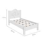 Cama Solteiro Siena Branca