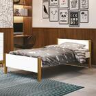 Cama Solteiro Simba Com Pés Amadeirado - Reller Móveis
