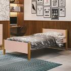 Cama Solteiro Simba Com Pés Amadeirado - Reller Móveis
