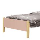 Cama Solteiro Simba Com Pés Madeira Natural E Colchão D20 - R