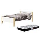 Cama Solteiro Simba Com Pés Madeira Natural E Colchão D33 - R