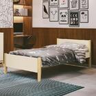 Cama Solteiro Simba Pés Madeira Natural Com Colchão D20 - Rel